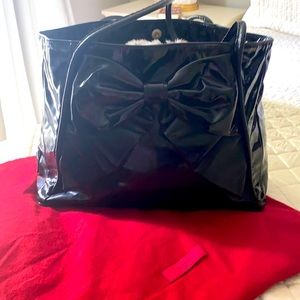 Black patent leather Valentino tote.